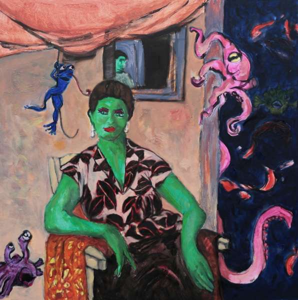 Soupçons - 100x100 - huile sur toile